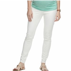 Maternity White Dennin Skinny Jeans